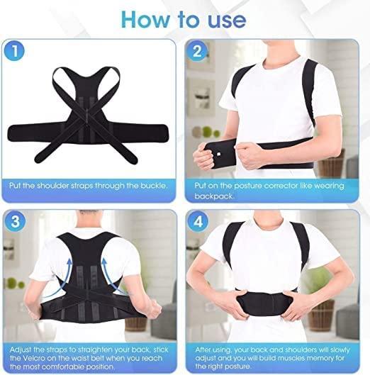 Back & Shoulder Posture Corrector Belt – Alignment Support Strap